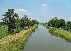 Het Samber-Oisekanaal in de buurt van Ors