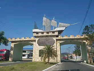 Entree van de badplaats Cananéia