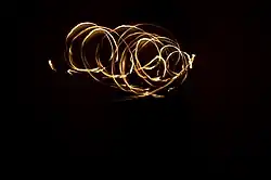 Een lightpainting met kaarsverlichting