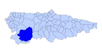 Kaart van Cangas del Narcea