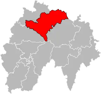 Locatie van het kanton