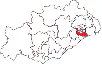 Locatie van het kanton