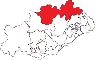 Locatie van het kanton