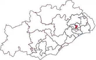 Locatie van het kanton