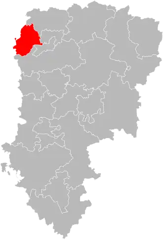 Locatie van het kanton