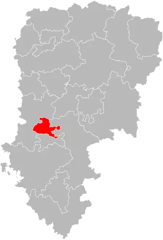 Locatie van het kanton