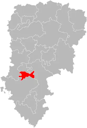 Locatie van het kanton