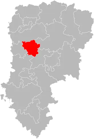 Locatie van het kanton