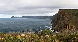 Zicht op Cape Pillar vanaf Cape Hauy