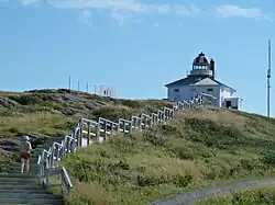 De originele vuurtoren met zicht op de omgeving