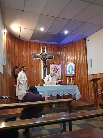 Interieur van de kathedraal van Esquel in 2022