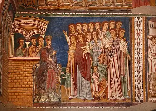 Constantijn lijdt aan lepra, maar verzekert de moeders dat hij hun kinderen niet zal doden.