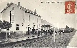 Station Captieux rond 1910.