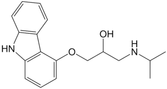 Structuurformule van carazolol