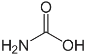 Structuurformule van carbamidezuur