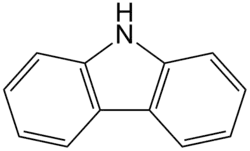 Structuurformule van carbazool