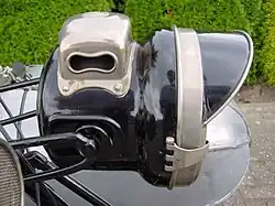 Carbidlamp van een Norton motorfiets uit 1925