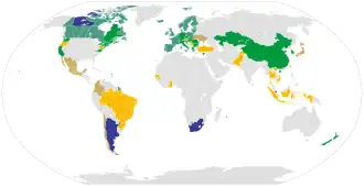 Carbon taxes and emission trading worldwide