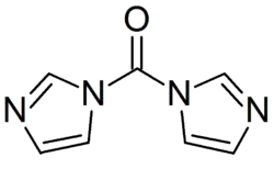 Structuurformule van 1,1'-carbonyldi-imidazool