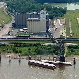 Graanelevator van Cargill in East St. Louis (VS)