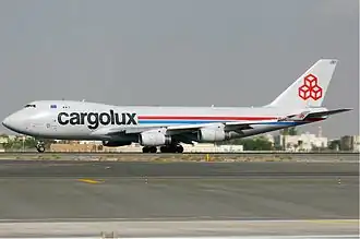 Cargolux Boeing 747-400F in het nieuwe kleurenschema