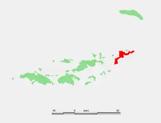 Kaart van Virgin Gorda