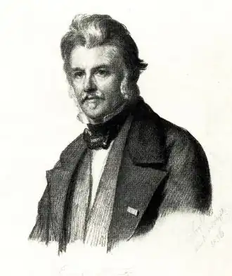 Ernst Förster, portret van de hand van Carl Christian Vogel von Vogelstein (1856)