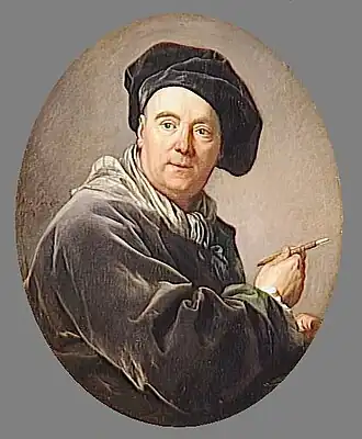 Portret van Charles André van Loo door Louis-Michel van Loo, 1764, Kasteel van Versailles
