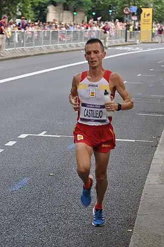 Castillejo tijdens de Olympische Marathon in Londen