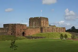 Carlisle Castle vanuit het zuidwesten