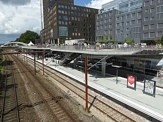 Het station op de openingsdag