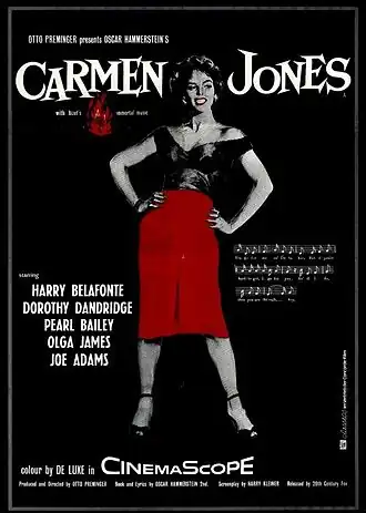 Aanplakbiljet voor Carmen Jones