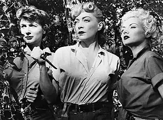 Carole Mathews, Marie Windsor en Jill Jarmyn in Swamp Women 1956