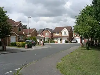 Wentworth Drive in South Kirkby, West Yorkshire, in de serie gebruikt als woonhuis voor de familie Miller