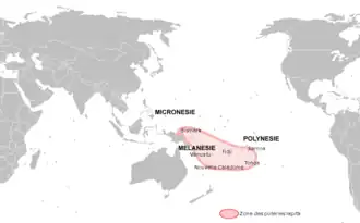 regio waar Lapita-aardewerk is gevonden