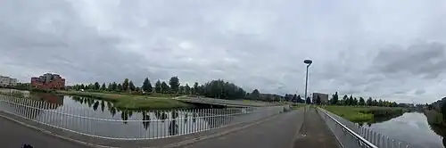 Een panorama van het Cascadepark, oktober 2024