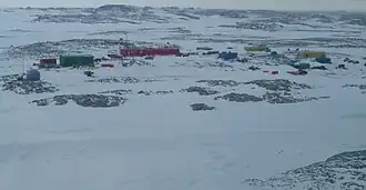 Casey Station vanuit de lucht