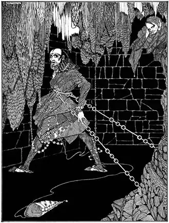 Illustratie door Harry Clarke in "The Cask of Amontillado"