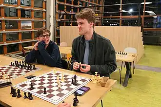 Casper Schoppen bij het Amsterdam Chess Open 2023