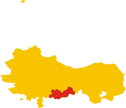 Locatie van Castronovo di Sicilia in Palermo (PA)