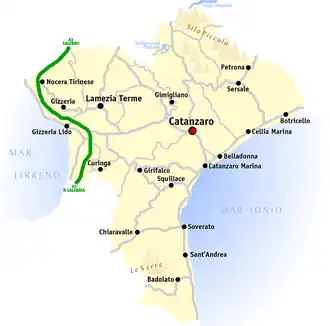 Kaart van Catanzaro (CZ)