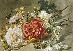 Bloemstilleven met rozen
