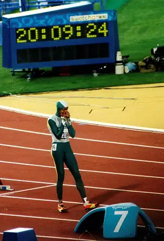Cathy Freeman bij de Olympische Spelen 2000