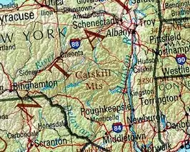 Kaart van Catskillgebergte