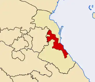 Locatie van de Koemukken in de Kaukasus