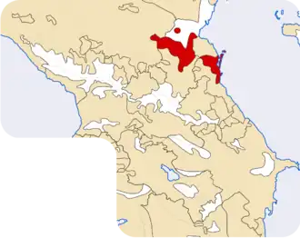 Locatie van de Nogai in de Kaukasus