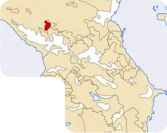 Locatie van de Tsjerkessen in Karatsjaj-Tsjerkessië