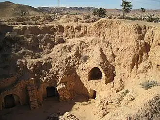 Grotwoningen in Matmata, Tunesie