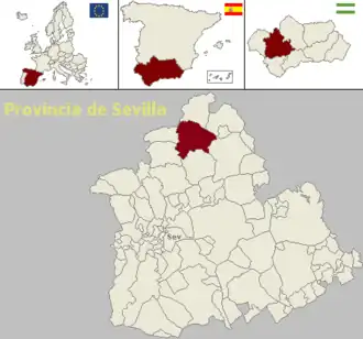 Kaart van Cazalla de la Sierra