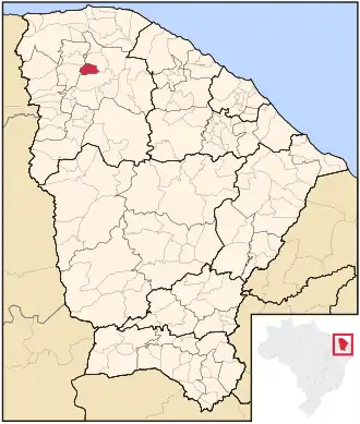 Ligging van de Braziliaanse microregio Meruoca in Ceará